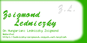 zsigmond ledniczky business card